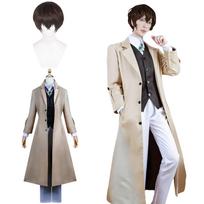 Shinhei Ryohin Dazai Osamu Cosplay Costume Bungo Stray Dogs Armed Detective Wig ruda