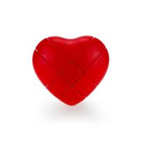 Yongjun Heart Shaped 3x3x3 Magic Cube Puzzle Educational Plastic Toy for Kids and Adults red