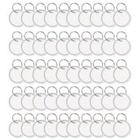 50 Pieces Metal Rimmed for Key Tags Round Paper Tags with Metal Rings White Label for Car Keys and Door Keys 31mm White 1 white