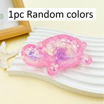 Squishy Turtle Fidget Toy Small Glitter Turtle Squeeze Toy Cute Animal Anti Stress Fidget Splat Decompressions Vent Squeeze Toy pink