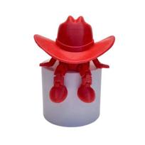 Desktop Ornaments Cowboy Hat Shape 3D Printed Figurine Faceless Funny Adjustable Sitting Posture Desktop Decoration balta