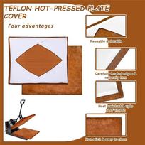 ABUL-Heat Press Plate Packaging Cover, PTFE Heat Press Plate Packaging Cover To Protect The Sublimation Heat Press Plate L Durab As Shown 40   50cm brown