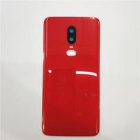 For Oneplus 6 Glass Back Cover Repair Replace Phone Battery Door With Camera Lens matinė juoda spalva