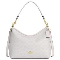 COACH Laurel Artificial Leather Shoulder Bag Large Unisex Chalk CV975-IMXU5 One Size 1 white