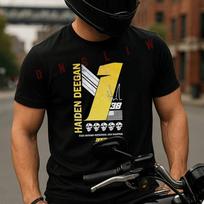 Haiden Deegan Outdoor Motocross Men's T-shirt Summer Cotton Short Sleeved Casual TShirt O-Neck L brown