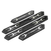 ABAIWAI For Toyota RAV4 RAV 4 RAV-4      2024 2025 2026 2027 Door Sill Plate Stainless Steel Covers Stickers black with 3M tape gray