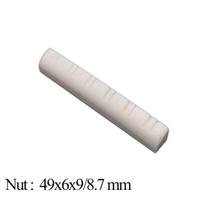 12-String Acoustic Guitar Ox Bone Nut (49 × 6 × 9.2/8.7 Mm) + Saddle (76 × 6 × 13 Mm) 1PC Saddle  gray