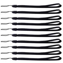 10Pcs/set Protective Wrist Strap Black Pine Rope Selfie Stick Lanyard Flashlight Mobile Phone Lanyard black