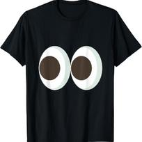 Funny Googly Eyes Shirt Emoticon Shirts for Kids T-Shirt S juoda
