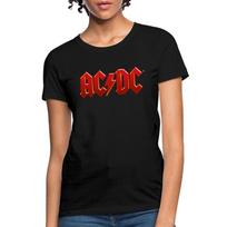 AC/DC Classic Logo With Lightning Bolt Women's T-Shirt 4XL black