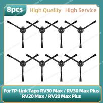 Fit For ( TP-Link Tapo RV30 Max Plus / RV20 Max Plus / Lubluelu L15 Max / Lubluelu B40 Plus) Main Side Brush Filter Mop Parts black