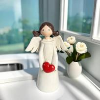 Namų Angelo Statulėlės Ornamentas Dekoracija Motinos dienos Dovana Meilės Angelas Mama Mažas Angeliukas Kūdikio Statulėlė white