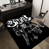 1 vnt. Ghost grupės kilimas, biuro kilimėlis, lauko kilimėlis, namų dekoras, zoninis kilimas, festivalis 60cm by 90cm gray