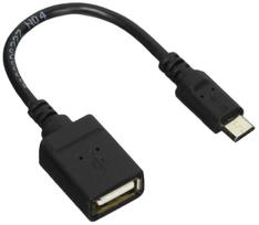 ELECOM OTG Micro Female to USB Cable, B-A 2.0, Black, 0.1m, TB-MAEMCBN010BK juoda