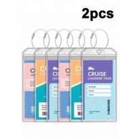 Cruise Luggage Tag Set, Includes Cruise Luggage Tag Holder, Transparent Cruise Luggage Tag 2pcs/Transparent įvairiaspalvis
