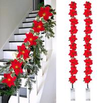 2m 10 LED Kalėdinės gėlės gvazdikai Dekoracijos Girlianda Styginių šviestuvai Kalėdinės Eglutės Papuošalai Kalėdos Vidaus Lauko Namų Dekoravimas KTJ gray