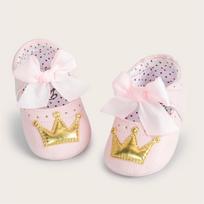 Soft Sole Pink Bow Princess Baby Walker Shoes 12cm (6-12 Months) / 52.1g white