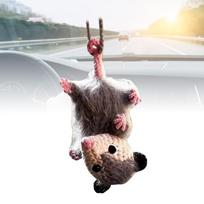 Crochet Car Hanging Ornament Pendant Screaming Possum Ornament  Rearview Mirror B