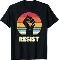 Resist Shirt. Retro, Feminist T Shirt, 70's Vintage Tee T-Shirt L