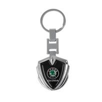 Car KeyRing Keychain Holder Gift for Skoda Rapid Roomster Fabia Kodiaq Karoq Octavia RS Yeti Key Chain Ring Pendant Keys Buckle kyvc74 gray