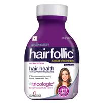 Wellwoman Hairfollic Hair Nutritional Supplement for Women (2 Months Pack) | 25 Bio-Nutrients with Biotin, Selenium, Zinc, Marine Collagen & Tri
