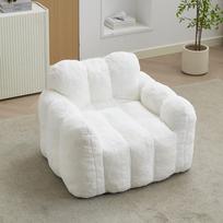 Love Bean Bag, seat for adults, ready to use without assembly and easy to move, suitable for living room, bedroom and other environments White 90 x 105 x 75 cm
