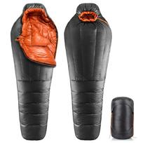JUYEE Winter Down Sleeping Bag -30 Degrees Mummy Type 650FP Lightweight Compact Blue Camping Hiking Emergency