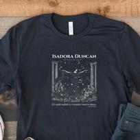 Isadora Duncan Dance Shirt and kids tshirt, Dark Academia, Free Spirit Dancer Tee 110 gray