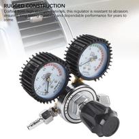 CO2 Regulator 2 Gauges Double Stage Precise Control Metal Construction M16x1.5 G5/8in-14 Out for CO2 Tank Pressure