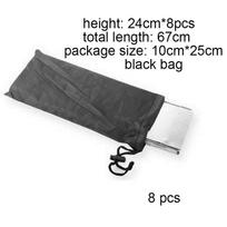 Ultralight Aluminum Folding Camp Stove Windscreen Portable Windshield with Anchor Pegs & Storage Bag 8pcs gray