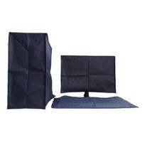 3PCS 19 To 34 Inches Desktop Computer Dust Cover Nonwovens Blue LCD Screen Cover Breathable Moisture-proof black