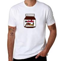 Nutella T-Shirt Stylish Print Short Sleeve Tee 3XL juoda