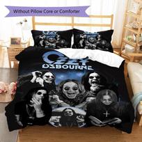 Ozzy Osbourne Rock Band Music Star Print 3‑Pieces Duvet Cover Set Music Bedding Without Pillow Core or Comforter 135x200cm white