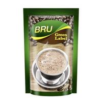 BRU Green Label Filter Coffee Powder 500 g Pouch|| Lightly Roasted Ground Coffee Beans from South India - Rich & Strong Blend of Coffee & Chicory beige