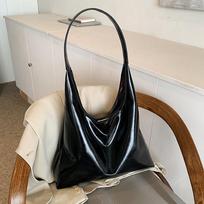 Trendy Women's High-End Retro Tote Bag - Simple Design, Large Capacity, Perfect for Shoulder-Carry Commutes 35x10x25cm