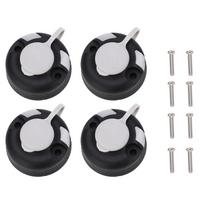 4Pcs Canoe Kayak Track Star Mount Base Black Simple Installation Round Inflatable Boat Track Mounting Base white