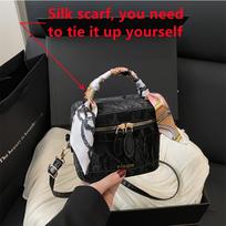 Retro Chic Mini Crossbody Bag Versatile Classic Square Box Handbag with Adjustable Scarf Strap, Women’s Fashion Accessory, Mini Purse