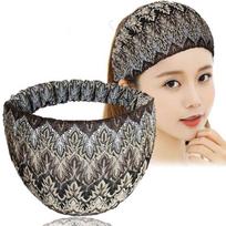 Summer Cooling Headband with Wide Brim for Sleep and Wind Protection gray