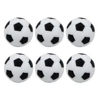 6 vnt. Stalo futbolo kamuoliukai, atsarginiai kamuoliukai, oficialūs stalo žaidimo kamuoliukai, mini stalo futbolo kamuoliukai, kamuoliukų priedai 3 white