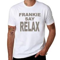 FRANKIE SAY RELAX T-Shirt croswit shirt man summer shirt custom t-shirts t shirt men cotton S gray