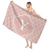 Bathroom Bath towel for adults sauna Large beach towel Gym towel Large hotel woman shower quick drying microfiber simple letter W30*H60(CM) white