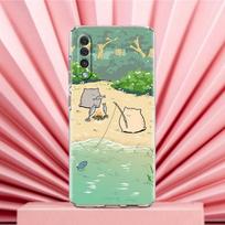 Phone Case For Samsung A56 A36 A26 A24 A16 A14 A12 A32 A50 A70 A20E A22 A40 A34 A54 A42 A52 5G A04s A06 Cover Cat Fishing For Samsung A20e gray