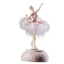 Rotating Ballet Music Box Colorfast and Easily Maintain Dancing Doll Music Box for Raplacing Musical Box Broken Dolls rožinė
