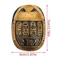1 vnt. Maža Egipto skarabėjaus statulėlė Senovinio vabalėlio skulptūra Dervos amato ornamentas Turto gyvūnas Atgimimo dekoras