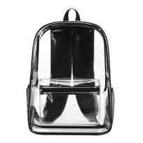 PVC backpack pvc big schoolbag, transparent backpack pvc transparent backpack pink