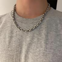 Men Retro Silver Color Stainless Steel Necklace Hip Hop Thick O Chain Jewelry Rock Simple Outfit Necklace Accessories Gift 55cm
