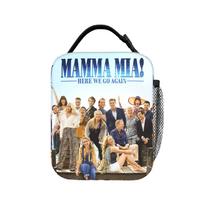 Mamma Mia 2 Lunch Bag  Office Lunch Box For Men Leisure Graphic Thermal Tote Handbags Oxford Portable Zipper Cooler Bag One Size white