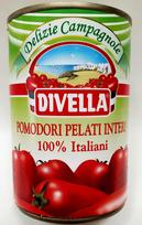 Divella pomidorai, sveiki, nulupti, konservuoti, 400g, itališki