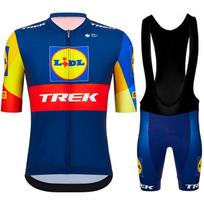 Mens Cycling Jersey Bib Shorts Set Breathable Quick-Dry Road Mountain Bike Apparel Small blue