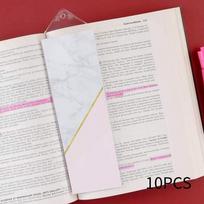 10 Pieces Clear Bookmark Sleeves Tag Protectors Hang Covers for Graduation TriangleTop 20x5.8cm